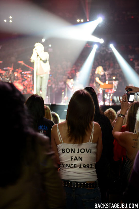 Marie-Hélène Cyr at the Bon Jovi show at the Bell Centre, Quebec, Canada (February 14, 2013)